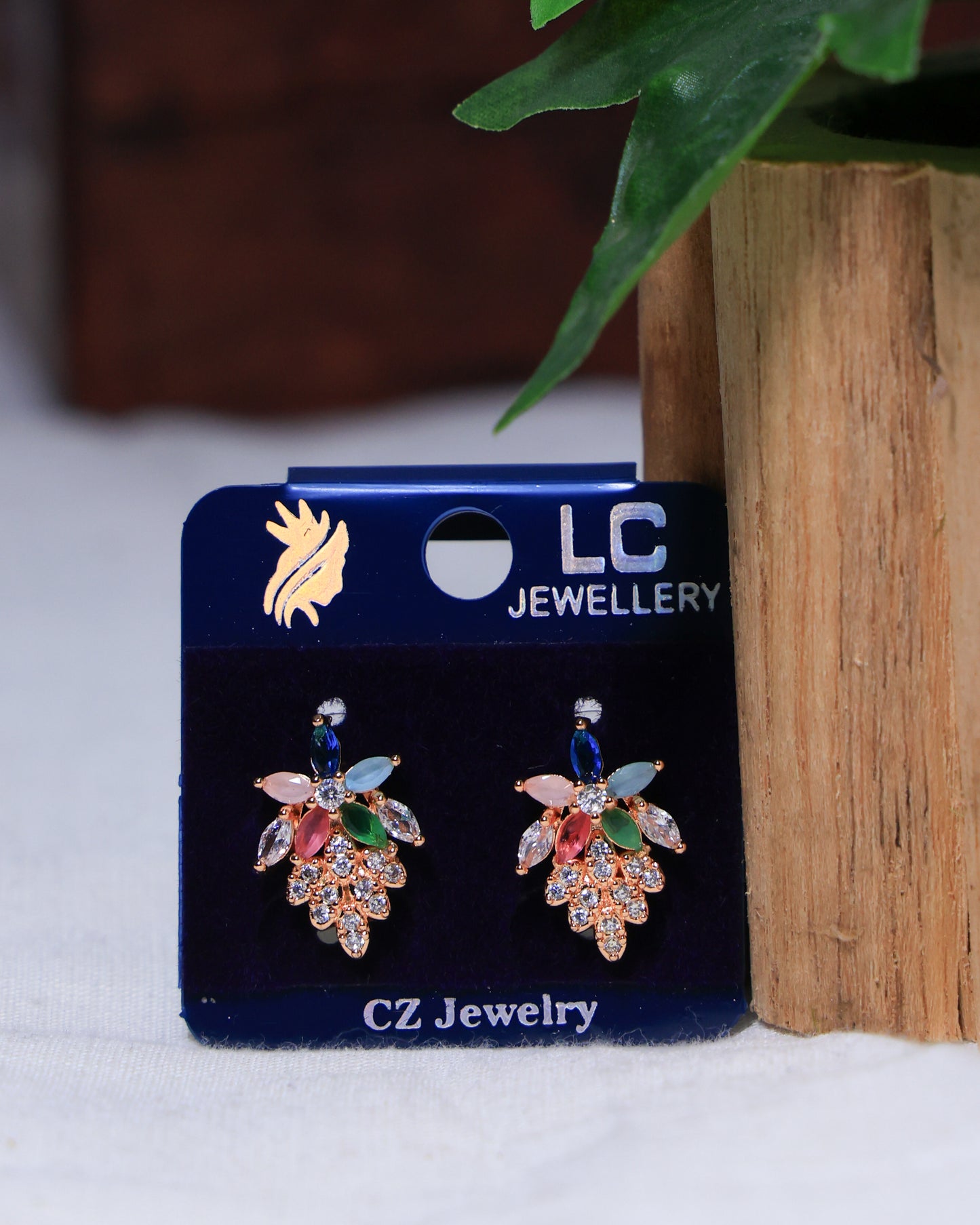 Floral Multiple Stone Earring