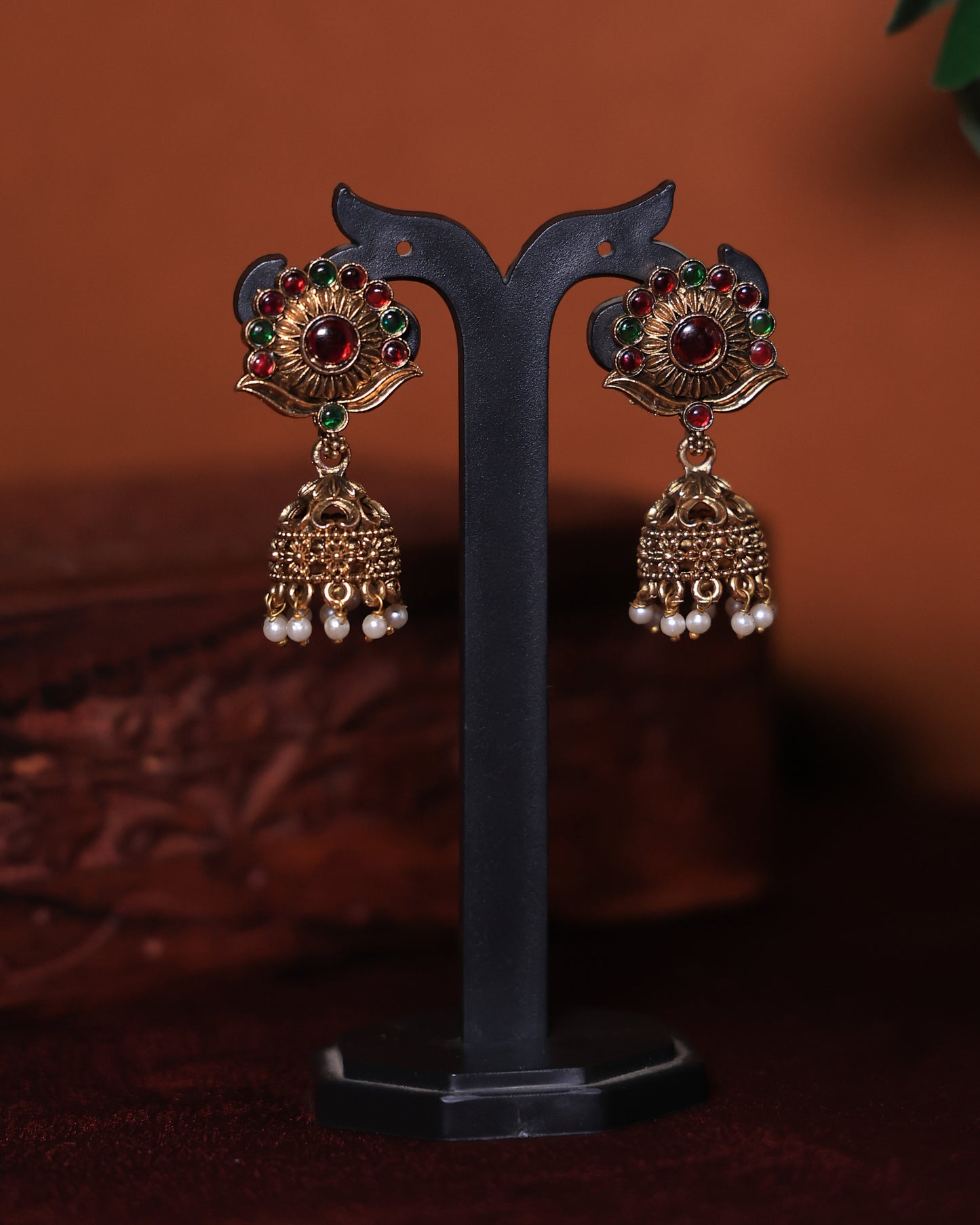 Mehandi Colour Antique Gold Haaram Set