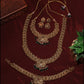 Antique Gold Temple Bridal Necklace Set with Hip Chain