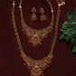 Bridal Antique Gold Lakshmi Haram with Jhumka Earrings