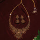 Bridal Antique Gold Lakshmi Haram with Jhumka Earrings