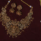 Goddess Lakshmi Antique Gold Bridal Temple Necklace Set