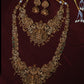 Goddess Lakshmi Antique Gold Bridal Temple Necklace Set