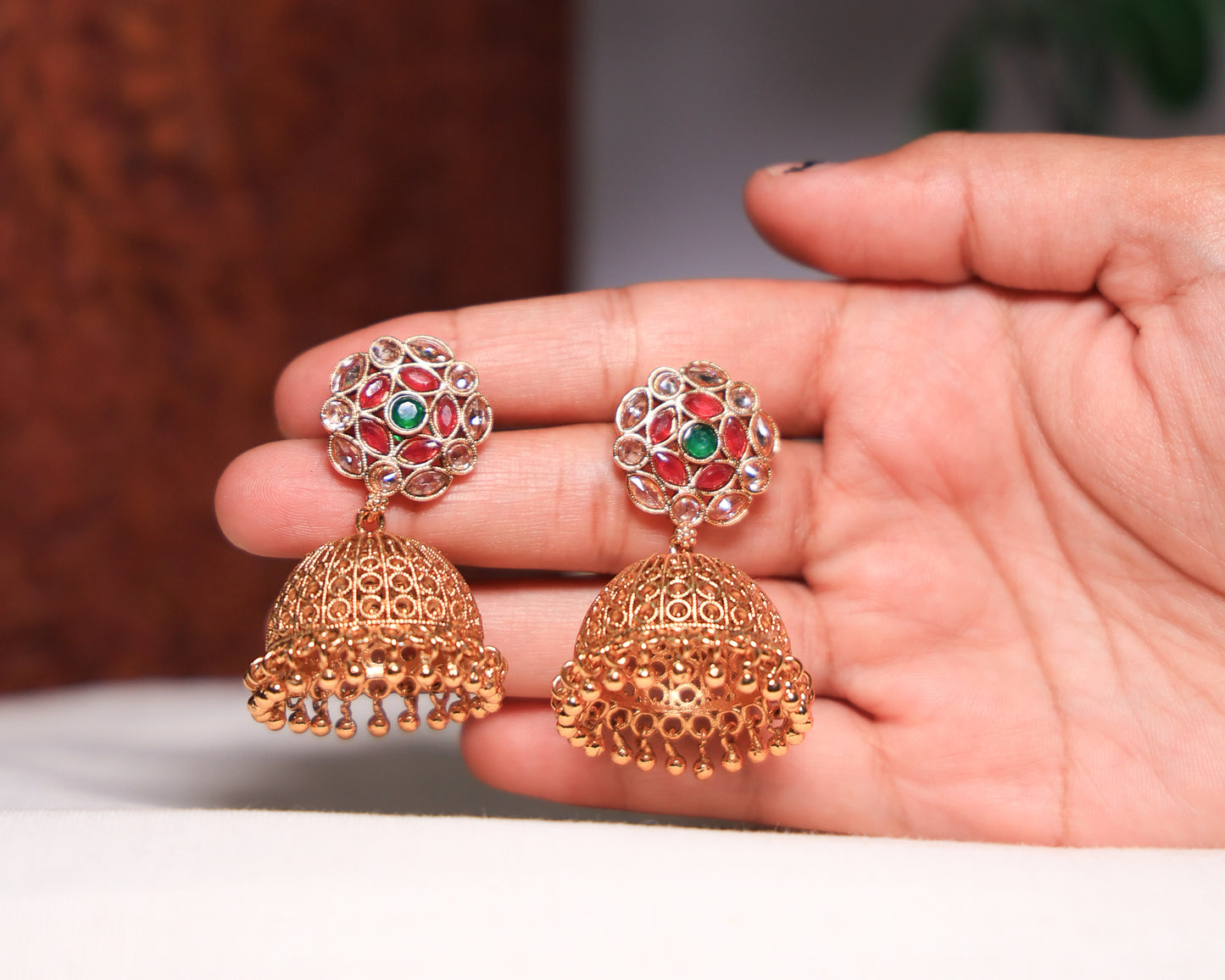Amphora Jhumka - Mutliple Color Oval