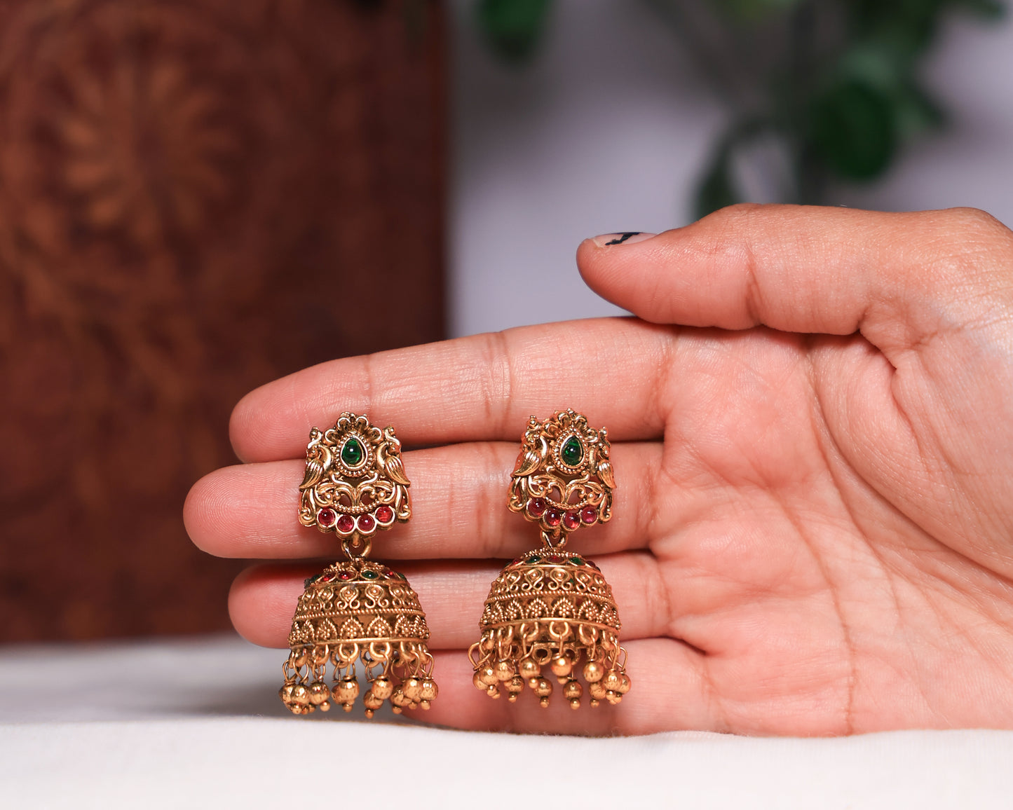 Mini peacock jhumka