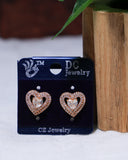 Heart Shape Rose gold Earring