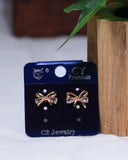 Gold Bow Earring