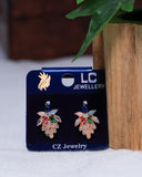 Floral Multiple Stone Earring