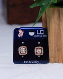 Royal Rose Gold Stone Earring