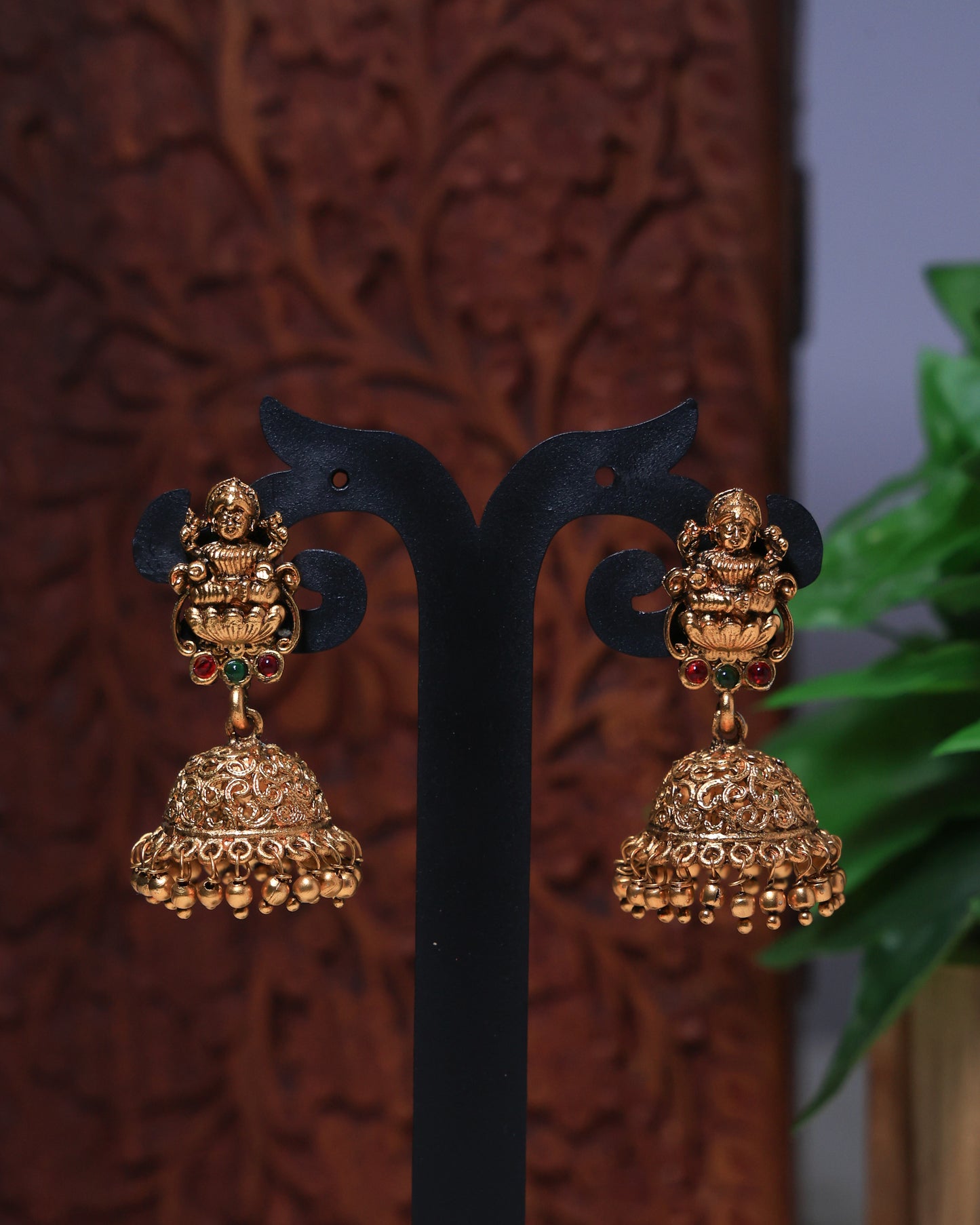 Temple Gold Jhumka