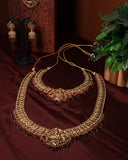 Lakshmi Devi Antique Gold Haaram Set