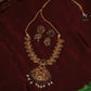 Mehandi  Colour Antique Gold Haaram Set