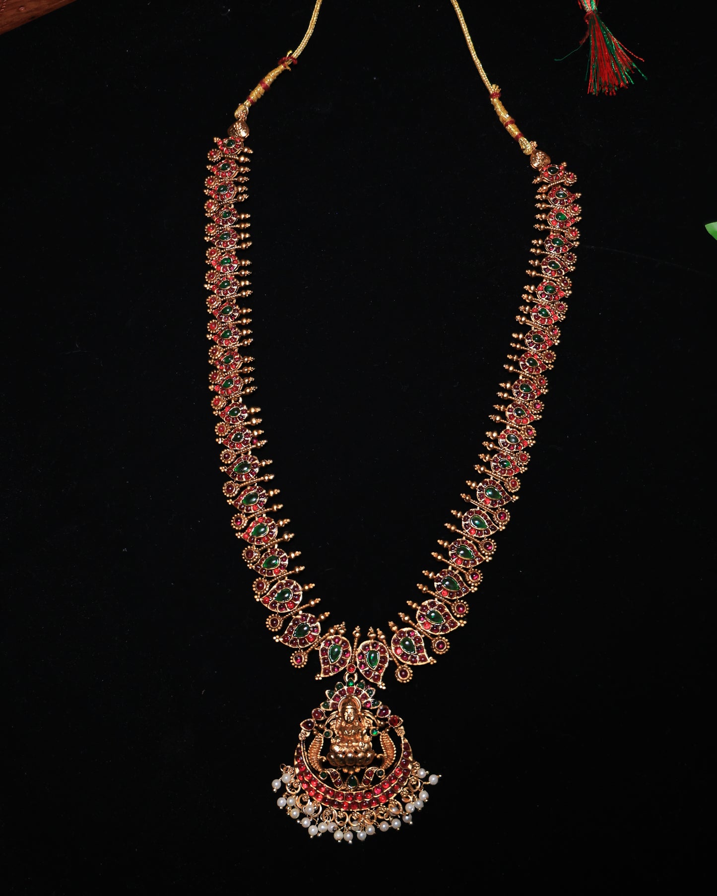 Antique Temple Gold Haaram Set