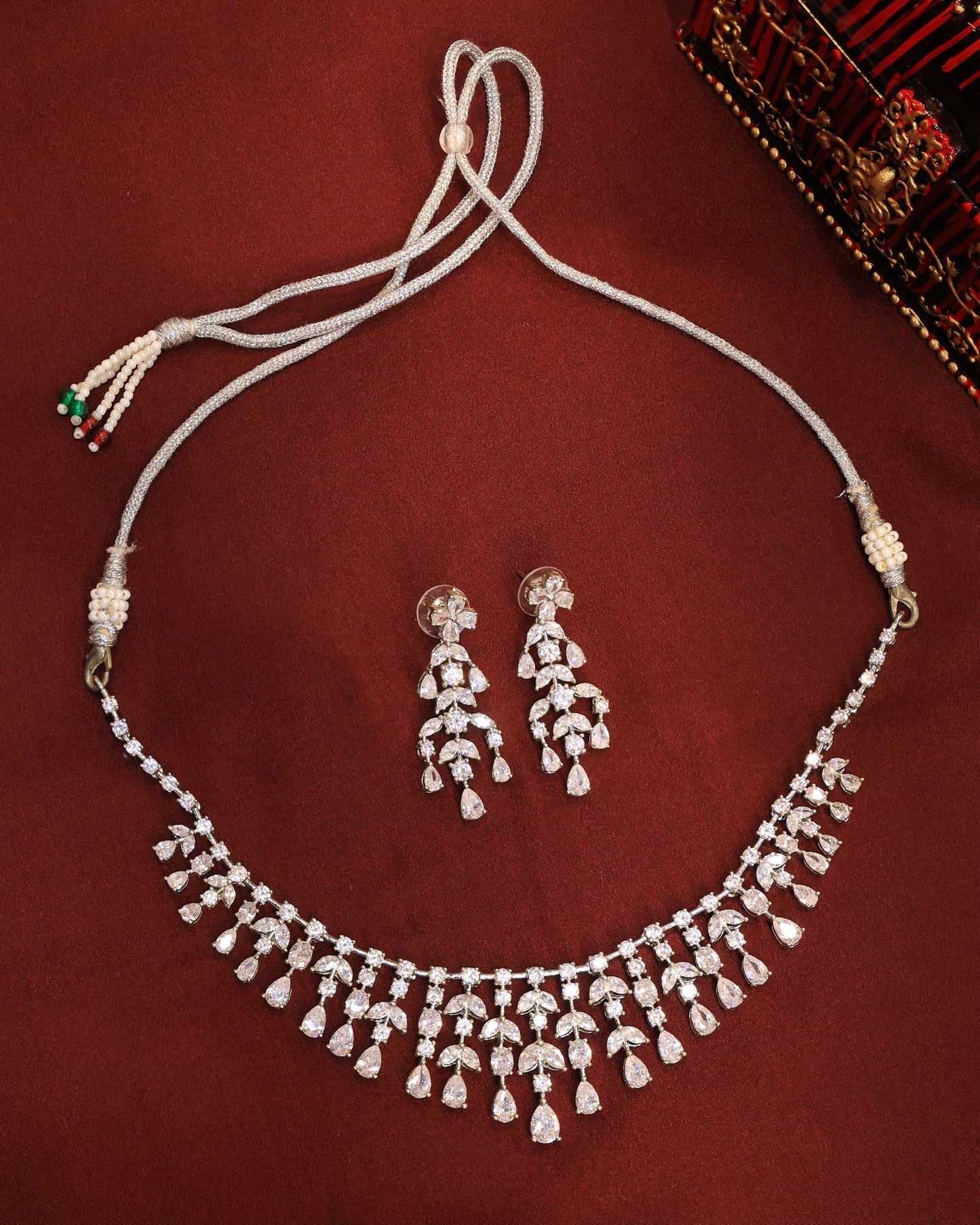 NJ Ad Stone Necklace with Earrings