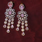 Victorian Style Crystal Necklace with Earrings - Pink